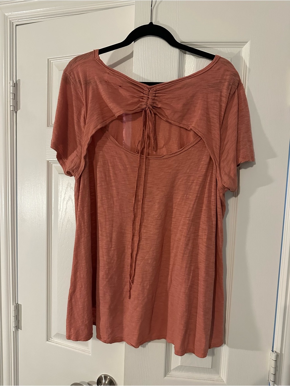 T.La Rust Tie-Back Short Sleeve Top from Anthro